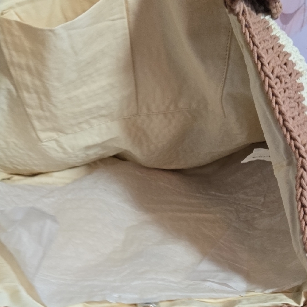 a new day Brown and Cream Woven Tote - Picture 7 of 9